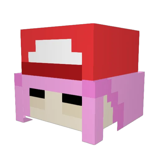 lambish Minecraft avatar head, 3D render