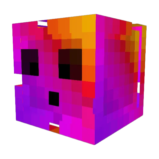 lambostaman Minecraft avatar head, 3D render