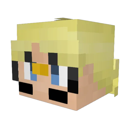 lambsi Minecraft avatar head, 3D render