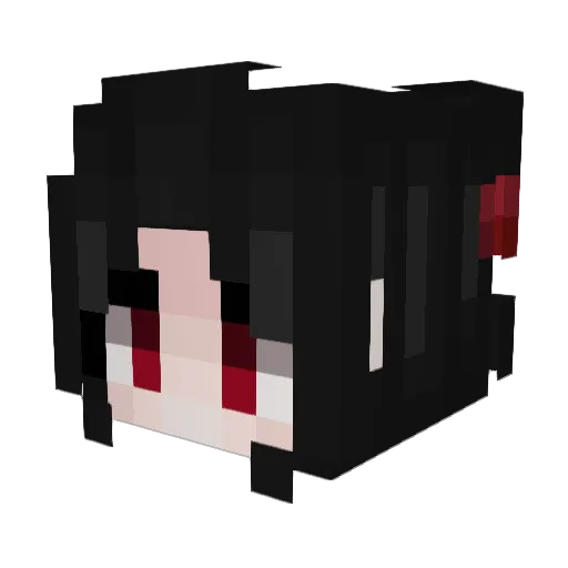 lamentuwu Minecraft avatar head, 3D render