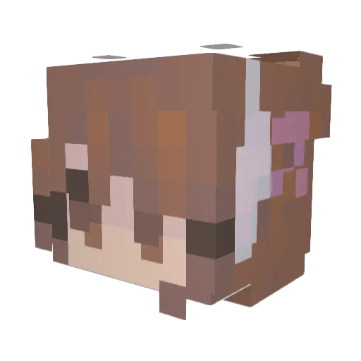 lamese Minecraft avatar head, 3D render