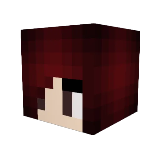 lamiaceaa Minecraft avatar head, 3D render