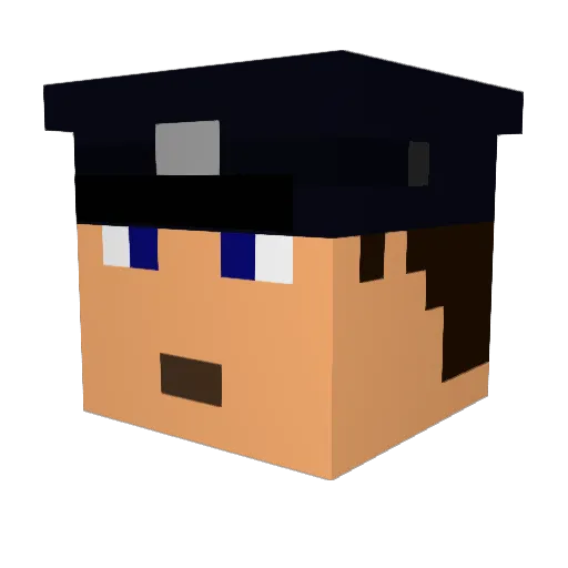 lamp0640 Minecraft avatar head, 3D render