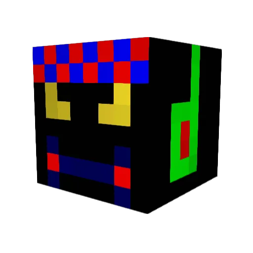 lamp77 Minecraft avatar head, 3D render