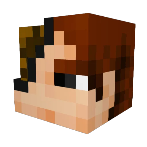 lamplama Minecraft avatar head, 3D render