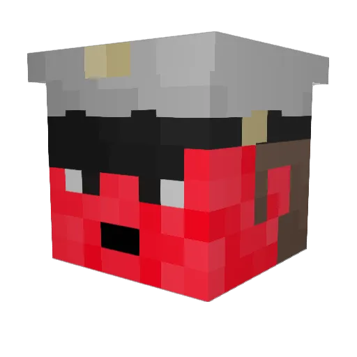 lamplampy Minecraft avatar head, 3D render