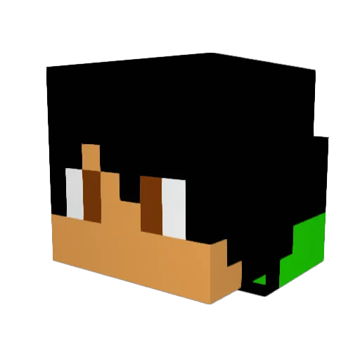 lampple3 Minecraft avatar head, 3D render