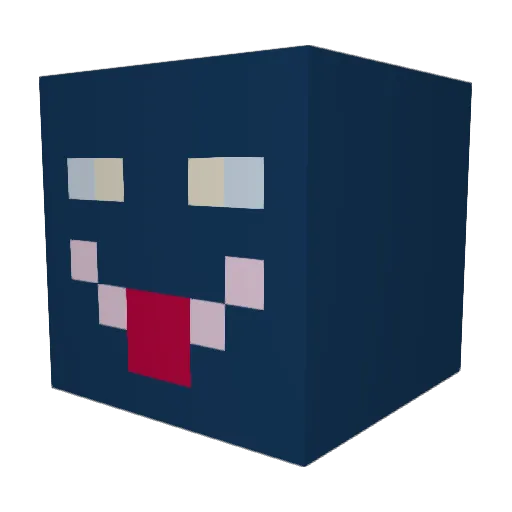 lampppost Minecraft avatar head, 3D render