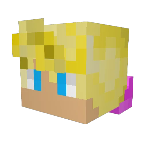 lampsmasherlevi Minecraft avatar head, 3D render