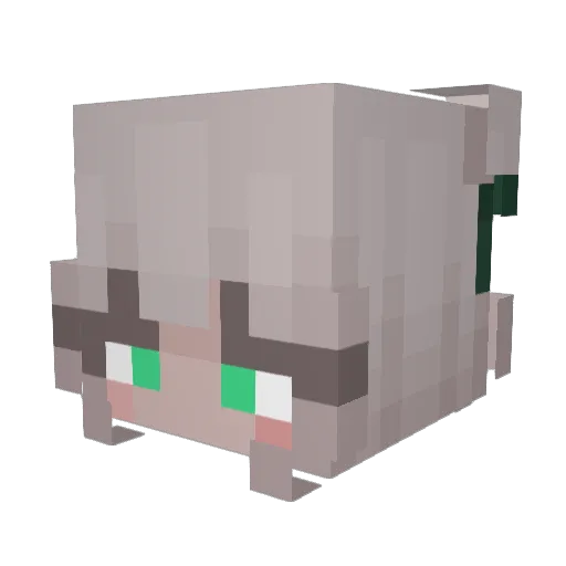lampy_sama Minecraft avatar head, 3D render