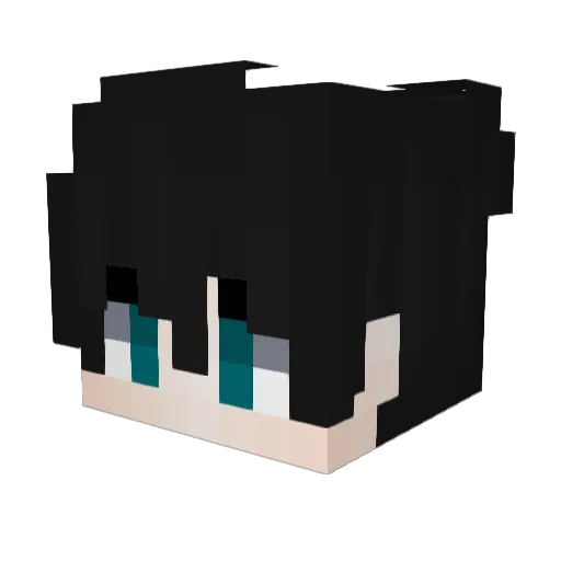 lan_hun Minecraft avatar head, 3D render