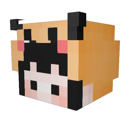lanabufos Minecraft avatar head, 3D render