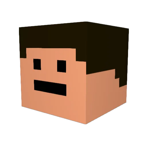 lanadelreyglazer Minecraft avatar head, 3D render