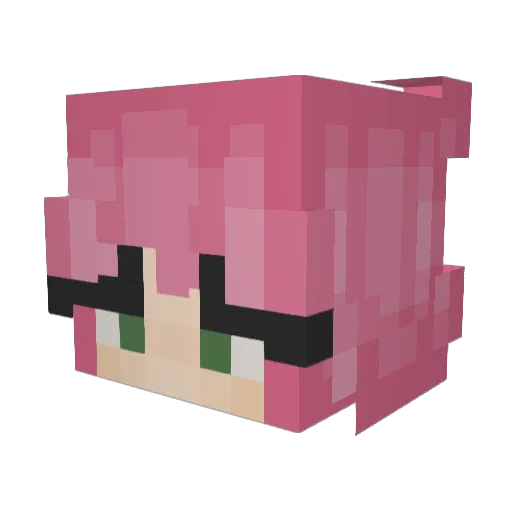 lanamoment Minecraft avatar head, 3D render