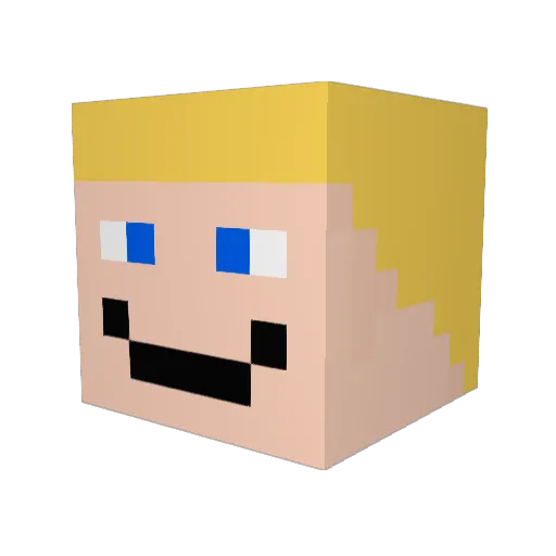 lance5 Minecraft avatar head, 3D render