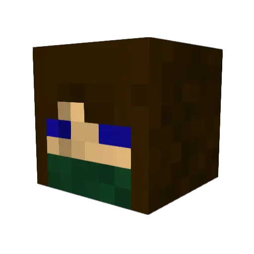 lancelot54 Minecraft avatar head, 3D render