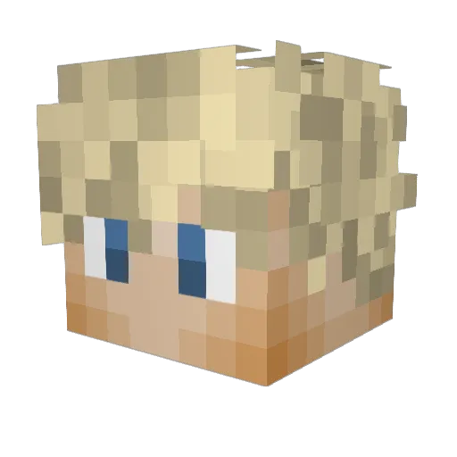 lancvster Minecraft avatar head, 3D render