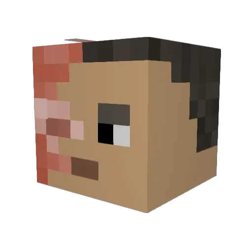 landanb Minecraft avatar head, 3D render
