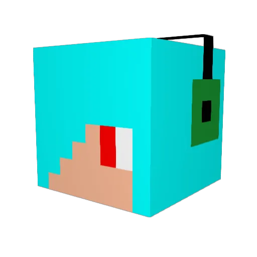 landofelvin Minecraft avatar head, 3D render