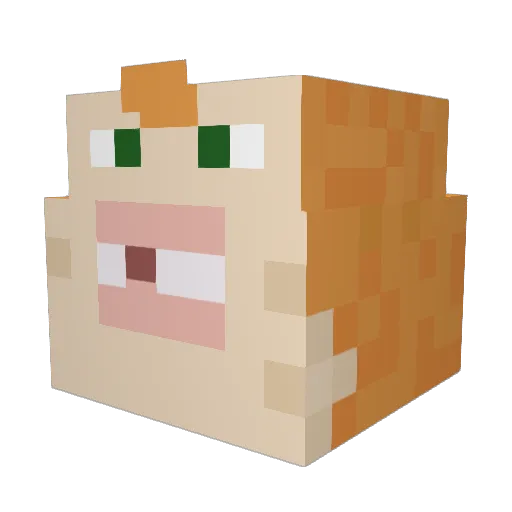 landokilla Minecraft avatar head, 3D render