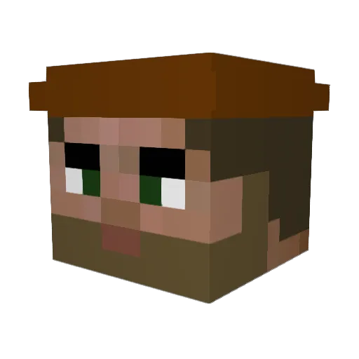 landoru Minecraft avatar head, 3D render