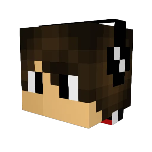 landoviol Minecraft avatar head, 3D render