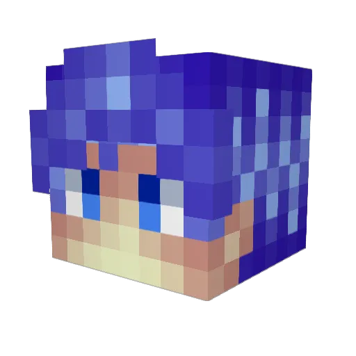 landshev Minecraft avatar head, 3D render