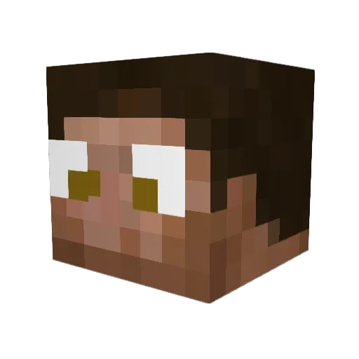 landsmin Minecraft avatar head, 3D render