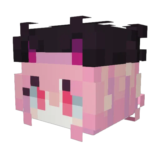 lanfeng3 Minecraft avatar head, 3D render