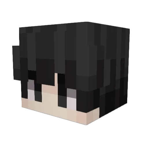 langchain Minecraft avatar head, 3D render