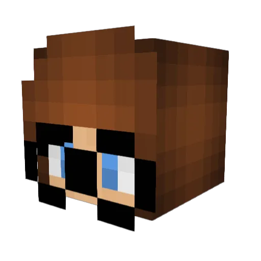 langmax Minecraft avatar head, 3D render