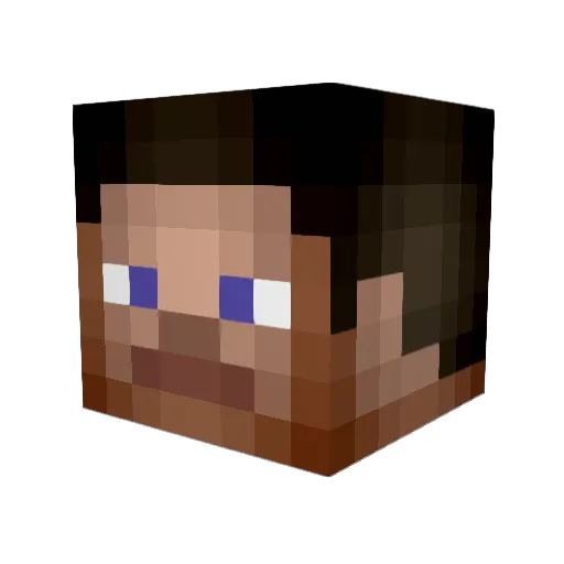 languagelearner Minecraft avatar head, 3D render