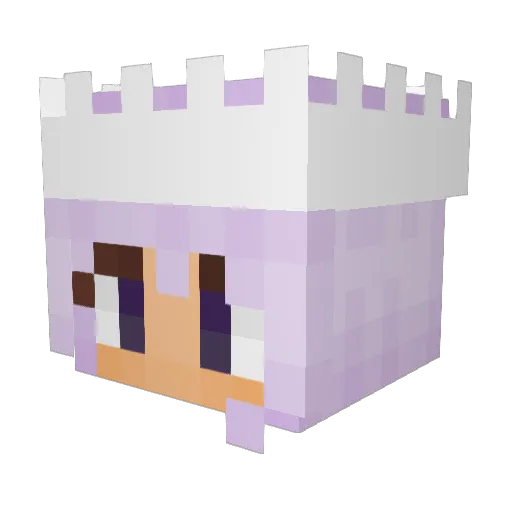 languished Minecraft avatar head, 3D render