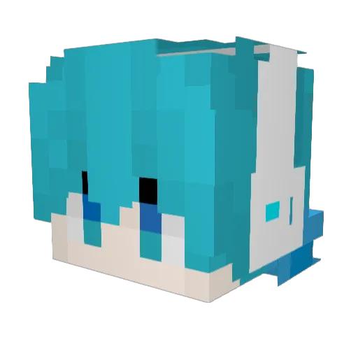 langxing28 Minecraft avatar head, 3D render