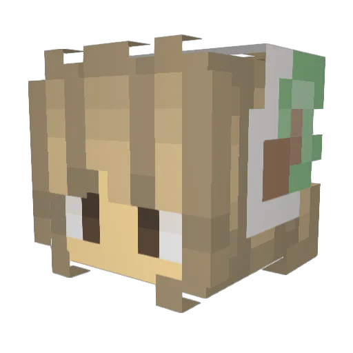 lanikyu Minecraft avatar head, 3D render