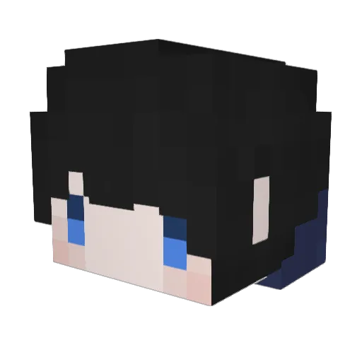 lanjiaoxiao Minecraft avatar head, 3D render
