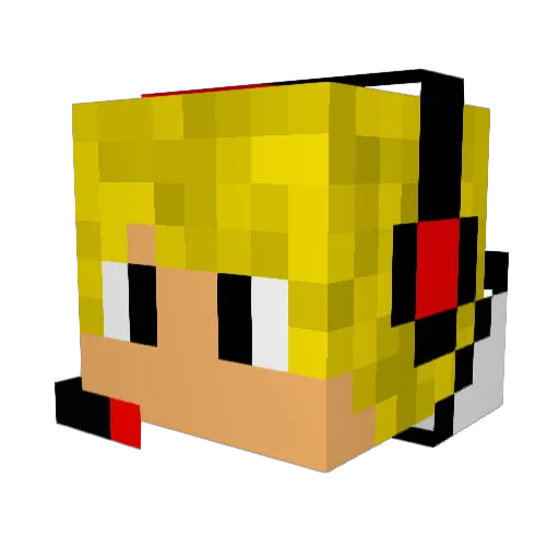 lanktus Minecraft avatar head, 3D render