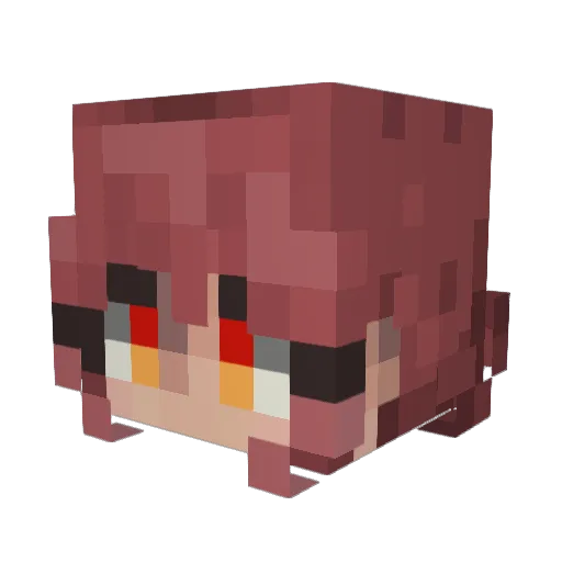 lankuo Minecraft avatar head, 3D render