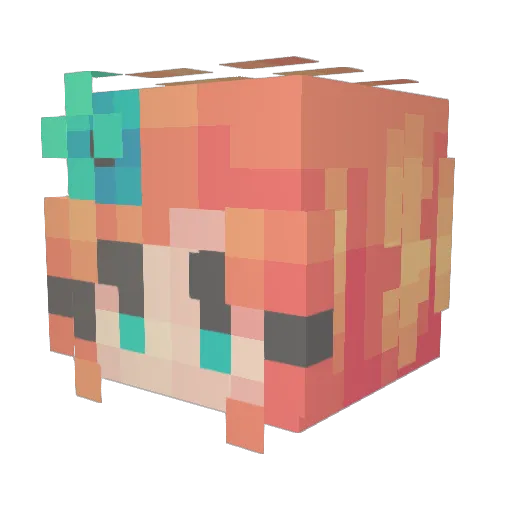 lanna1 Minecraft avatar head, 3D render