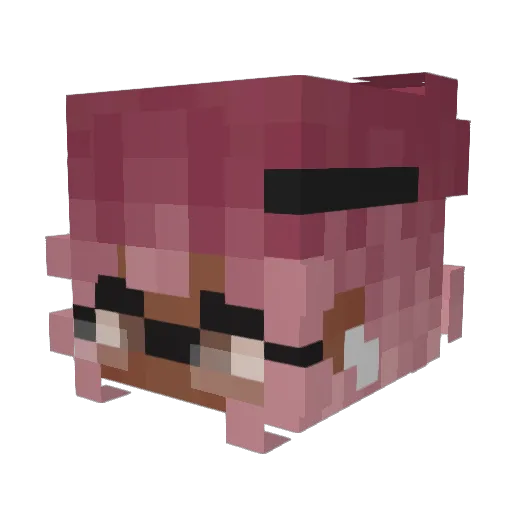 lannabael Minecraft avatar head, 3D render