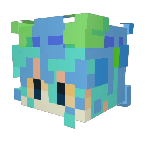 lanteech Minecraft avatar head, 3D render