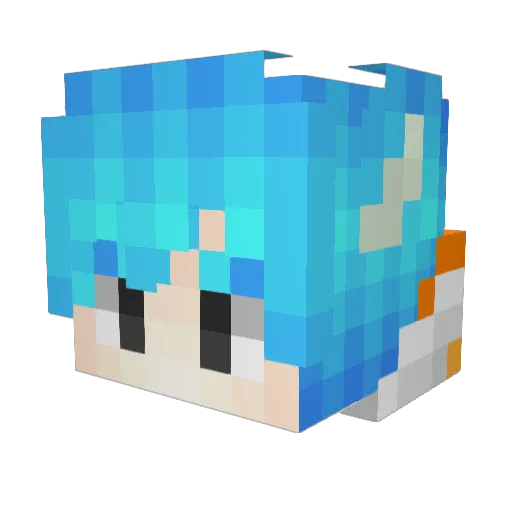 lanua Minecraft avatar head, 3D render