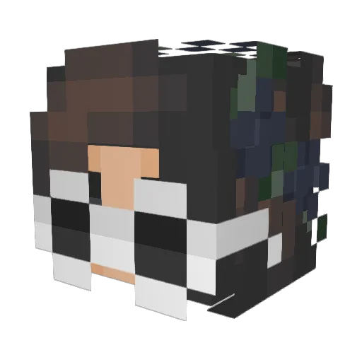 lanxilina Minecraft avatar head, 3D render