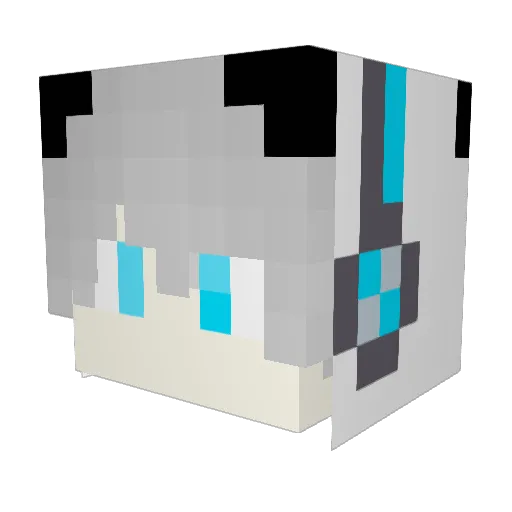 lanyuwu666 Minecraft avatar head, 3D render
