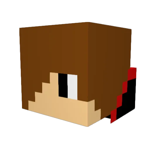 lanzer0 Minecraft avatar head, 3D render