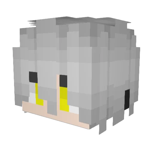 lao_fang Minecraft avatar head, 3D render
