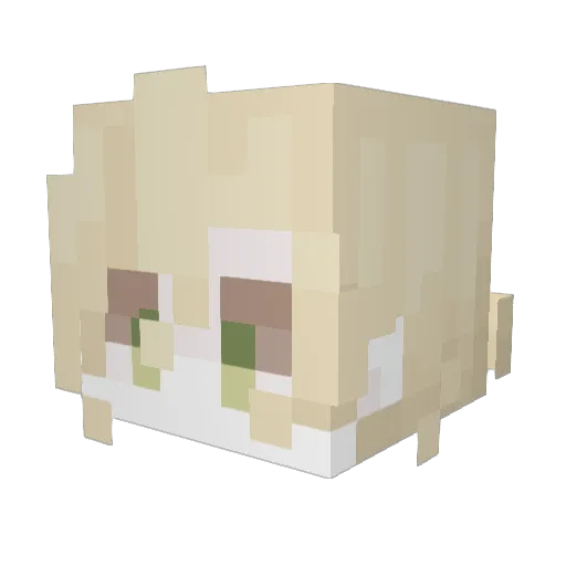 laokie Minecraft avatar head, 3D render
