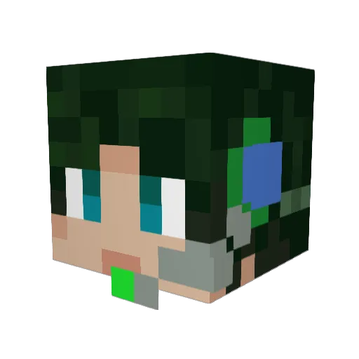 laoliujitui Minecraft avatar head, 3D render