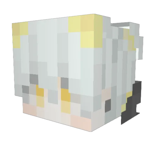 laopei1006 Minecraft avatar head, 3D render