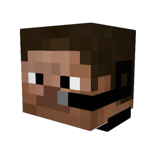 laosika Minecraft avatar head, 3D render